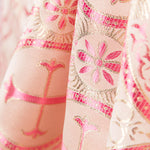 Brokat Lurex Kreuz Fuchsia - Ribes y Casals