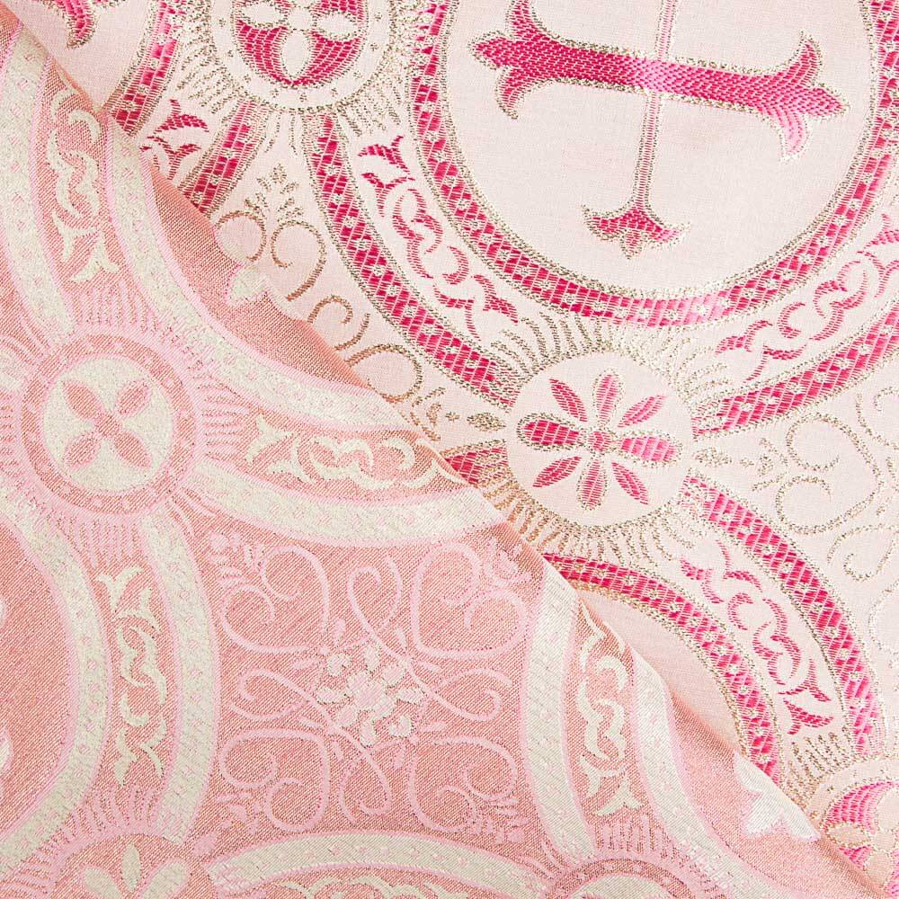 Brokat Lurex Kreuz Fuchsia - Ribes y Casals