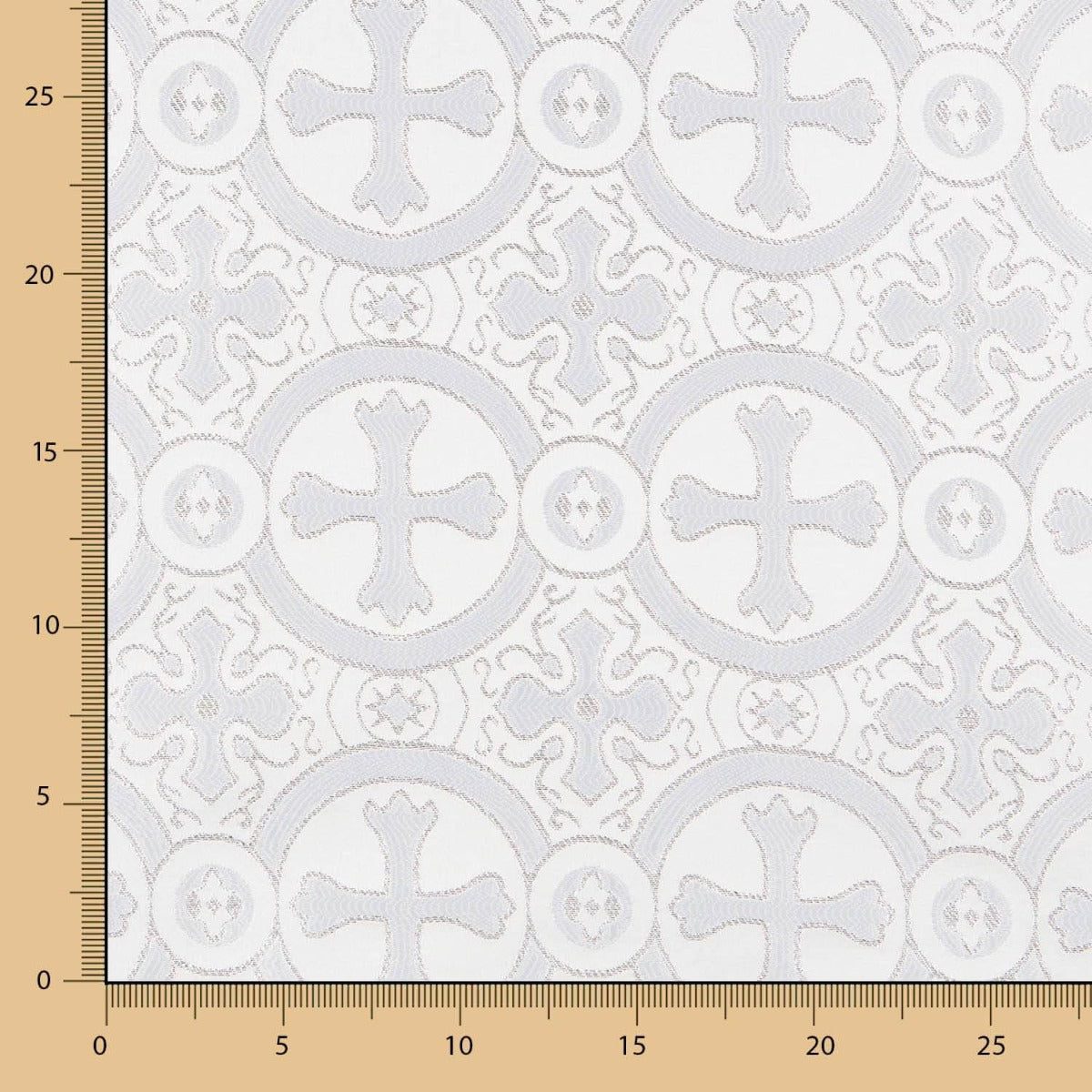 Brokat Lurex Silbernes Kreuz - Ribes y Casals