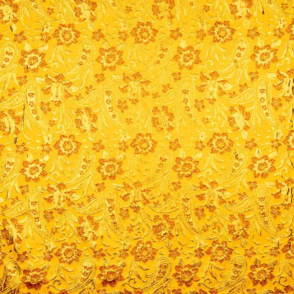Brokat Lurex Blume Gelb Rot Golden - Ribes y Casals