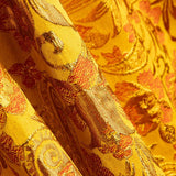 Brokat Lurex Blume Gelb Rot Golden - Ribes y Casals