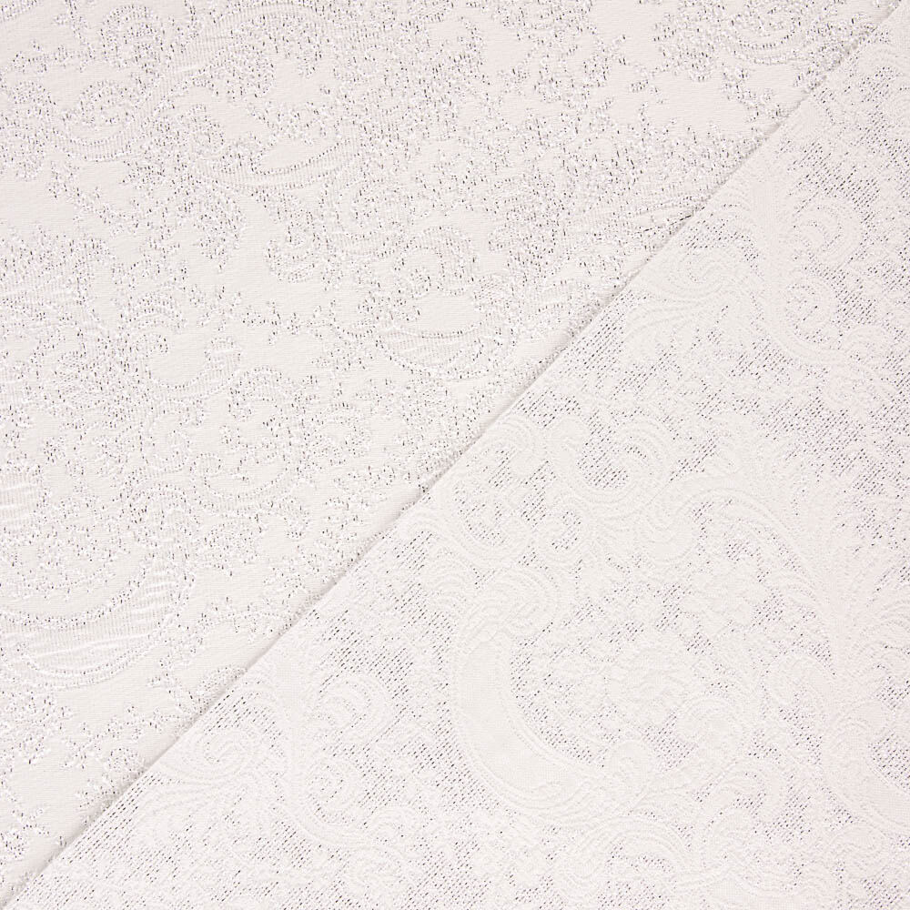 Brokat Lurex Silber Weiß - Ribes y Casals