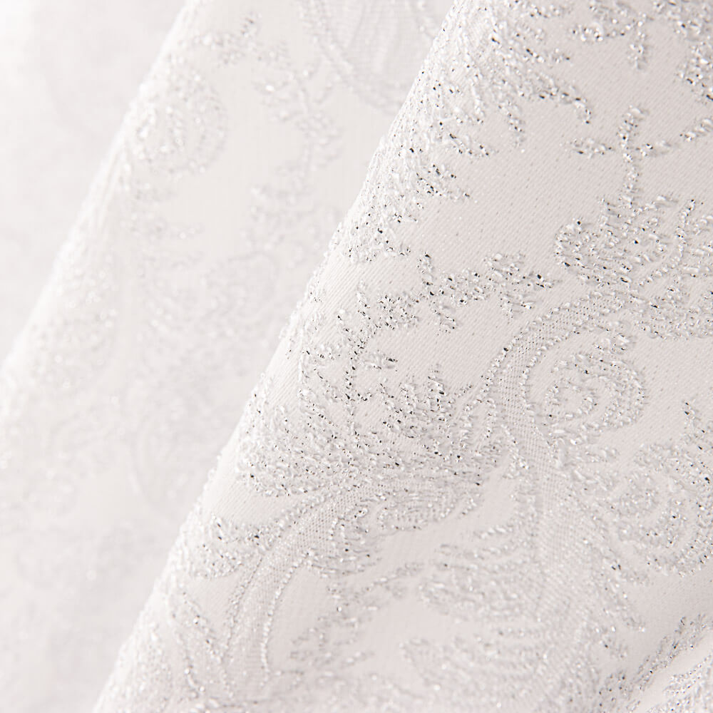 Brokat Lurex Silber Weiß - Ribes y Casals