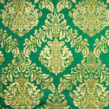 Brokat Brokat Jacquard Florencia Grün und Gold - Ribes y Casals