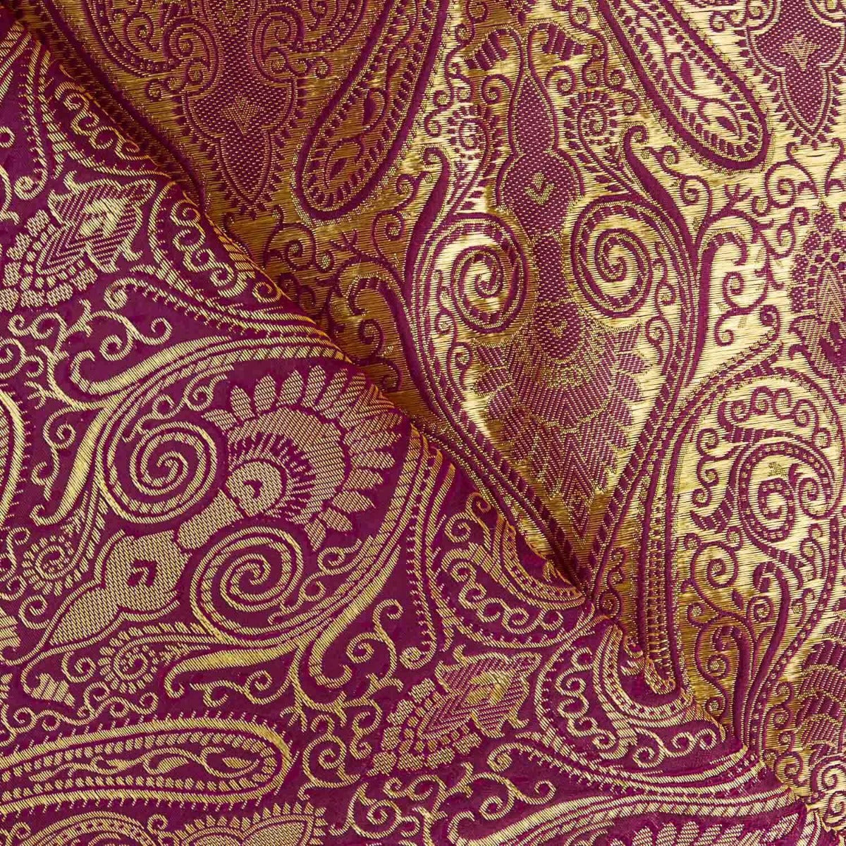 Kastanienbrauner Paisley-Jacquard - Ribes y Casals
