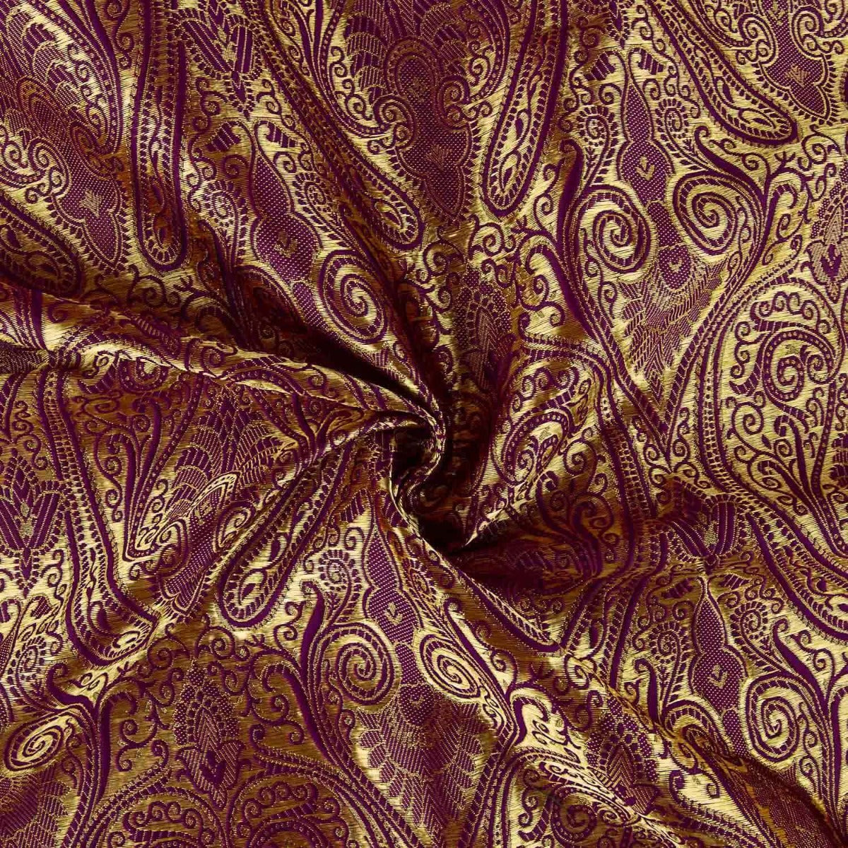 Kastanienbrauner Paisley-Jacquard - Ribes y Casals