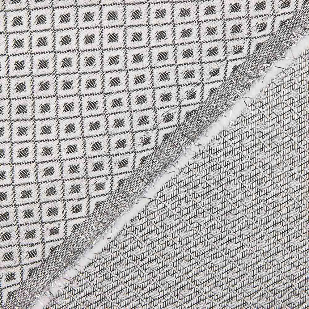 Silberner geometrischer Brokat - Ribes y Casals