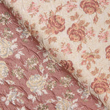 Brokat Englische Blume Granat - Ribes y Casals
