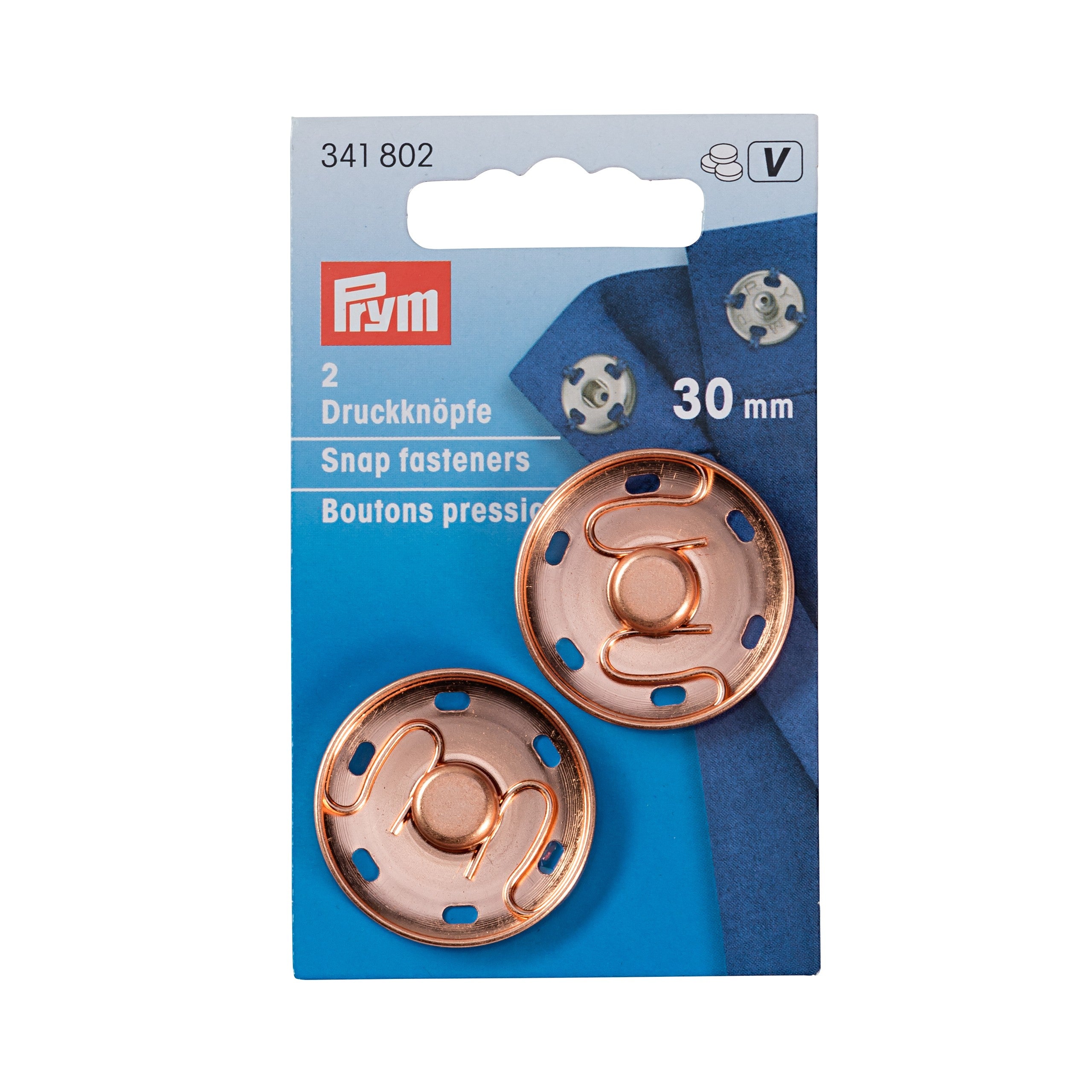 Prym Druck Brosche 30mm Gold - Ribes y Casals