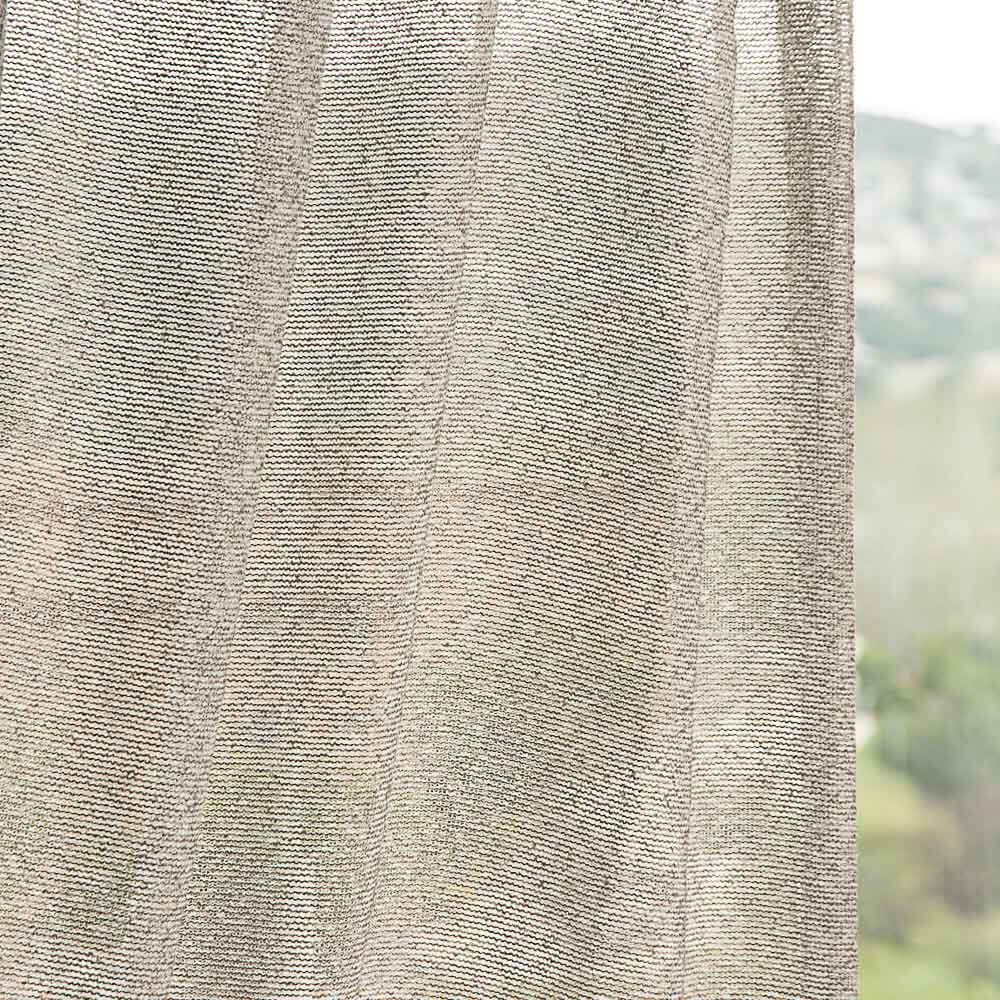Durchbrochener roter rustikaler Netzvorhang Dunkelbeige - Ribes y Casals