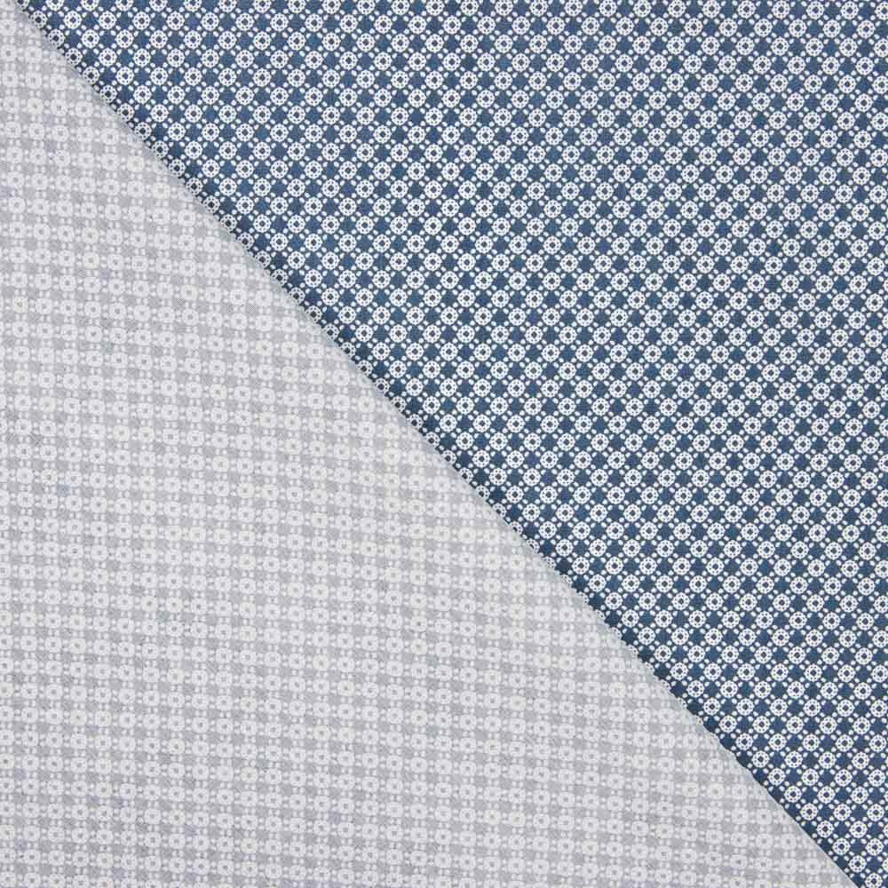 Geometrisches Mini-Baumwollhemd Blau - Ribes y Casals