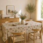 Romantische Leinwand mit Blumenmuster auf Beige - Ribes y Casals