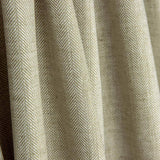Chambray Baumwoll-Leinen Fischgrät Grünlich beige - Ribes y Casals