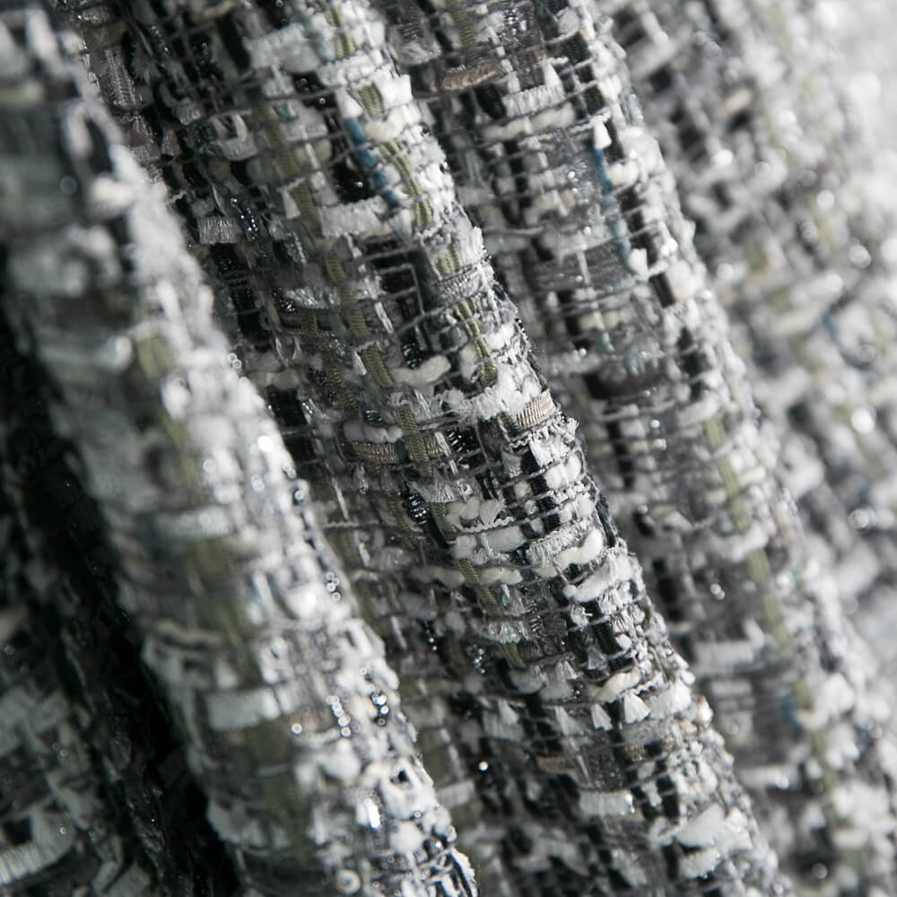 Tweed Wolle Grau Lurex - Ribes y Casals