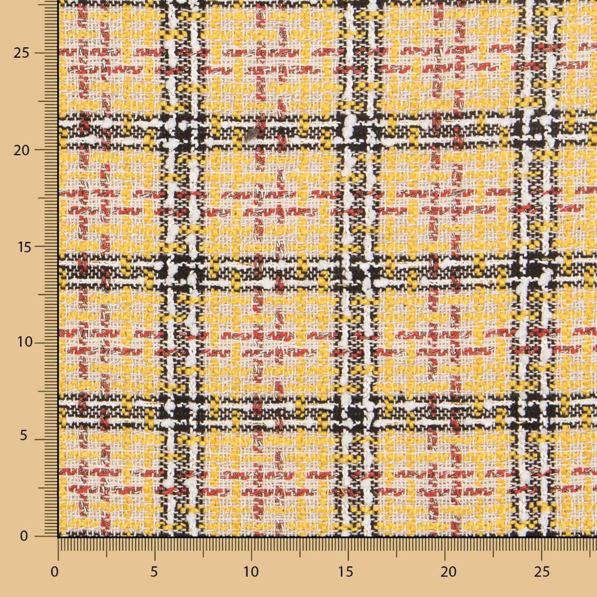 Tweed Wolle Wolle Quadrat Gelb Zweifarbig - Ribes y Casals