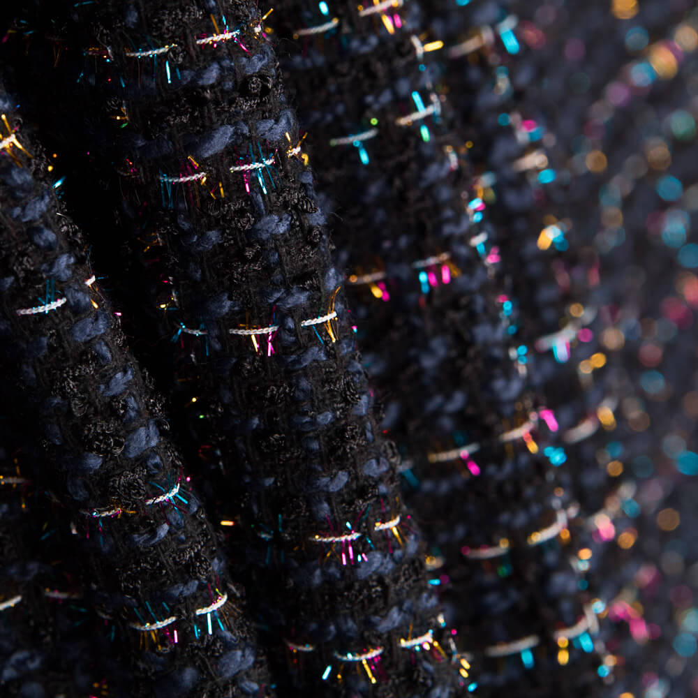Tweed Wolle Lurex Marine - Ribes y Casals