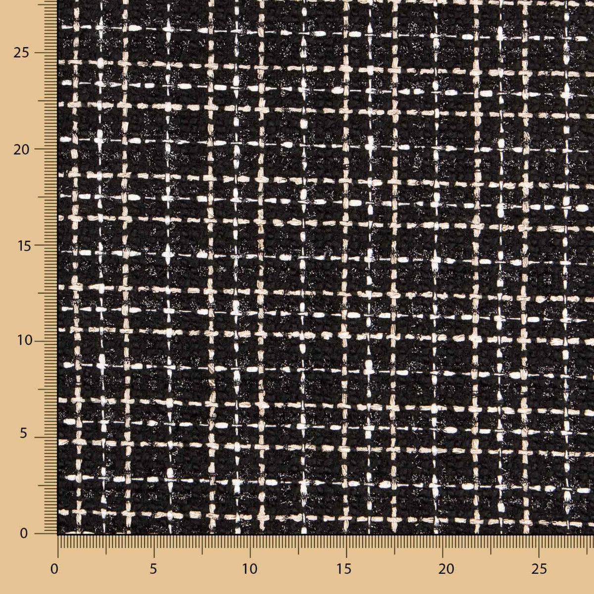 Tweed Wolle Lurex Schwarz - Ribes y Casals