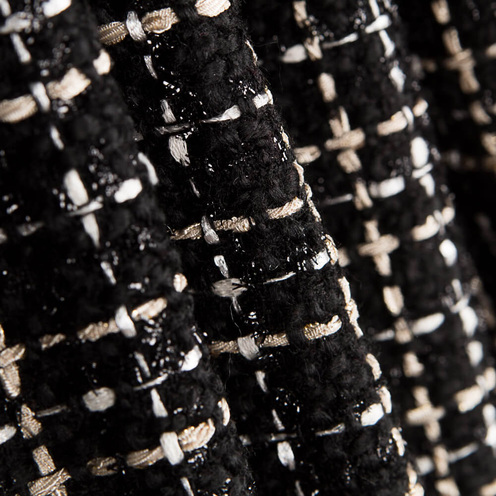 Tweed Wolle Lurex Schwarz - Ribes y Casals