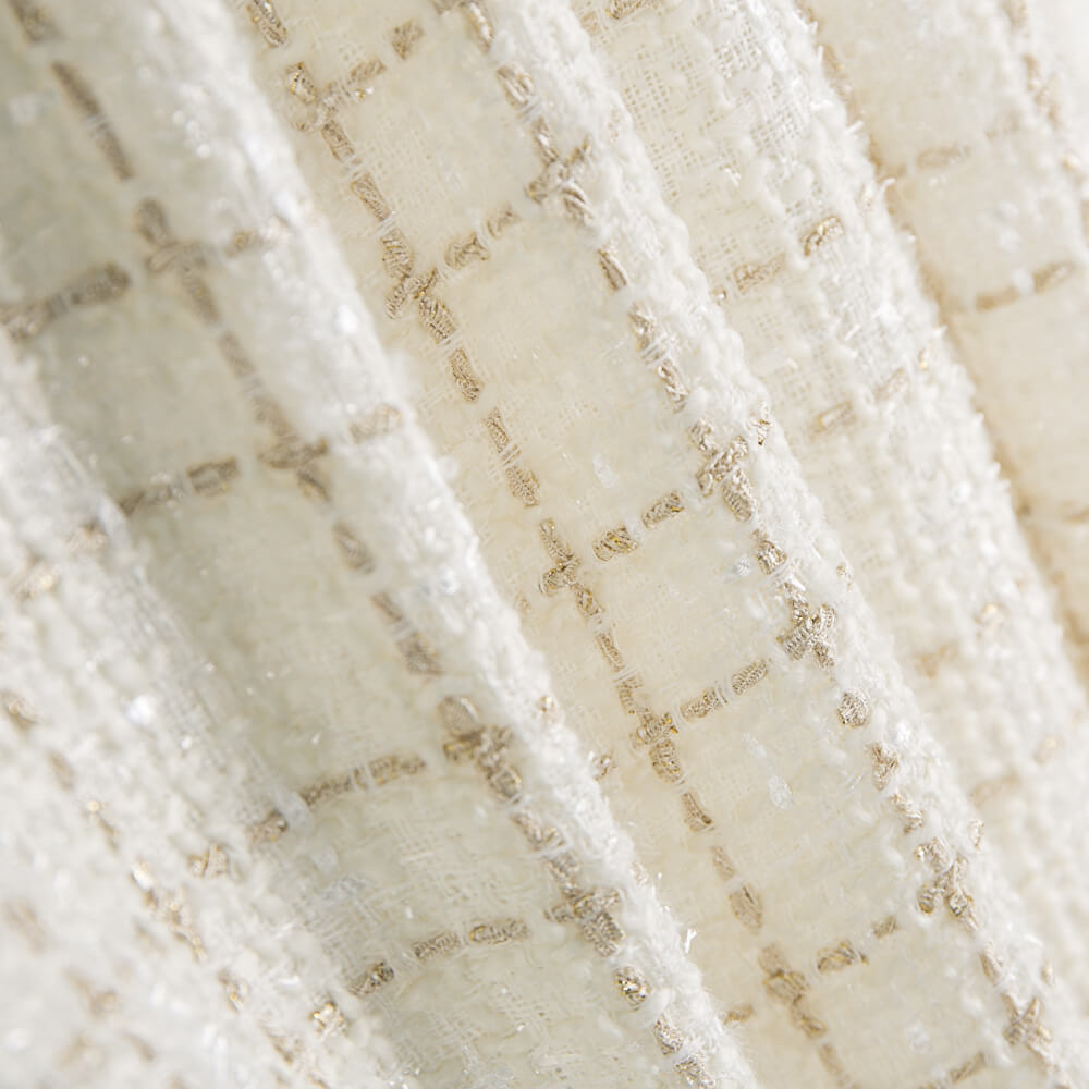Tweed Lurex Wolle Ecru - Ribes y Casals