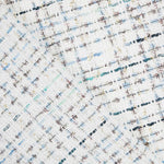Tweed Wolle Zweifarbig Wolle Ecru Hellblau - Ribes y Casals