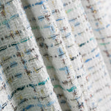 Tweed Wolle Zweifarbig Wolle Ecru Hellblau - Ribes y Casals