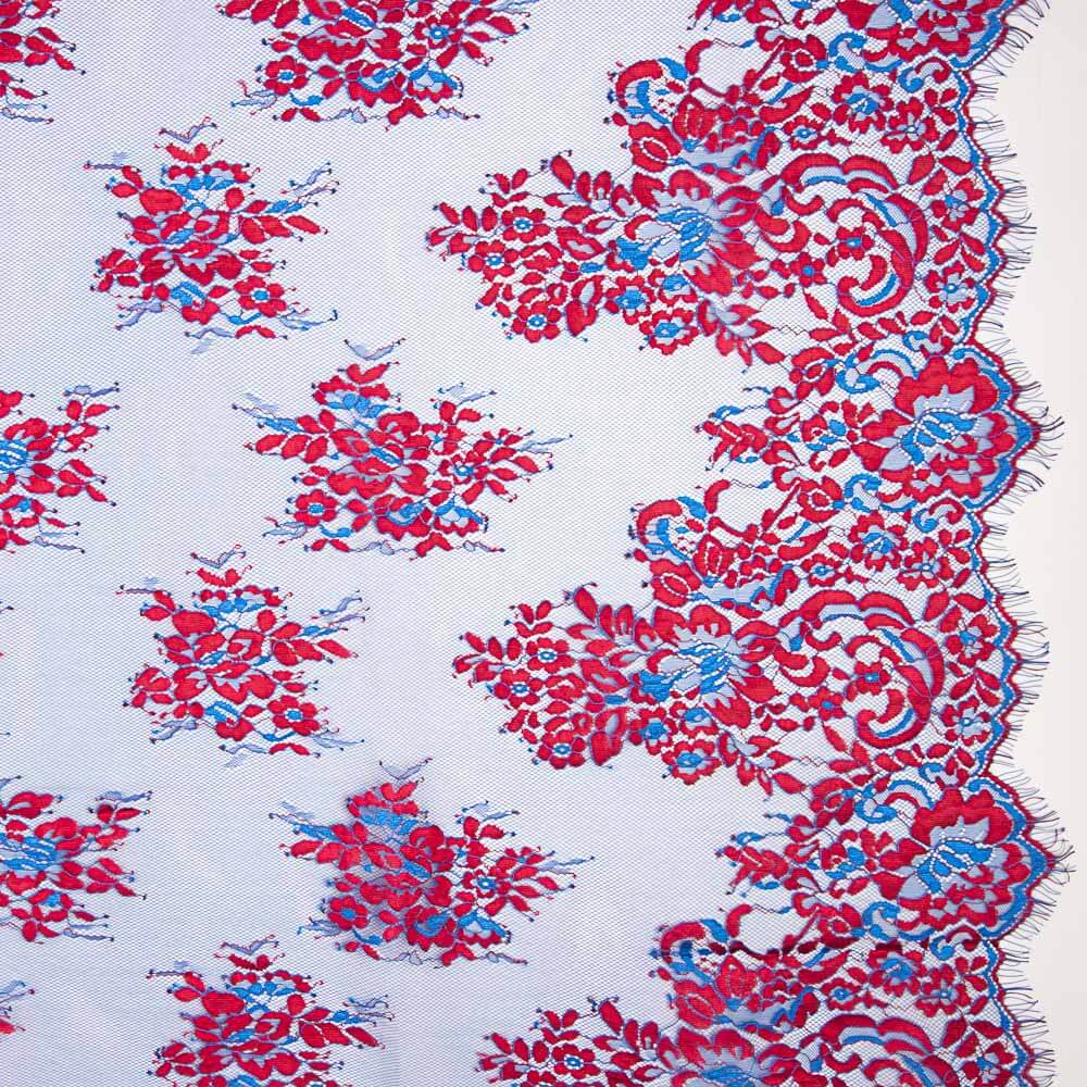 Bicolour Chantilly-Spitze Blau-Fuchsia - Ribes y Casals