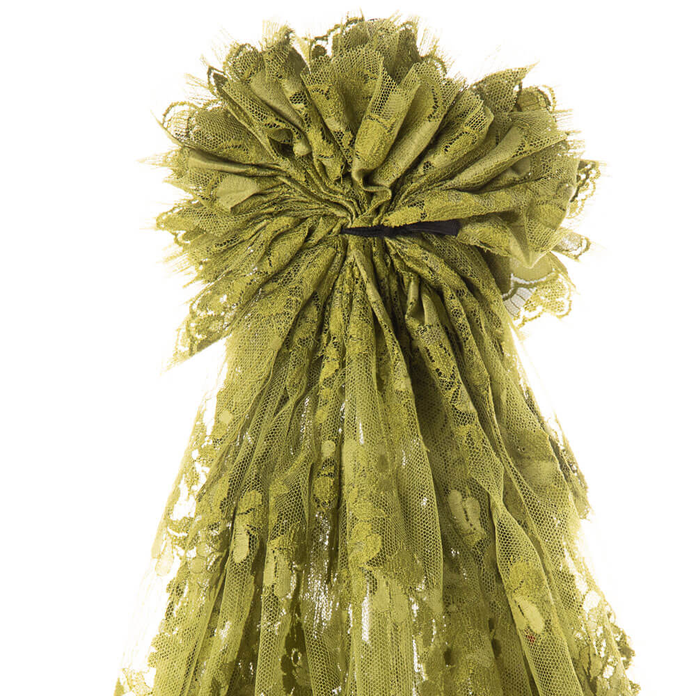 Olivgrüne Chantilly-Spitze - Ribes y Casals
