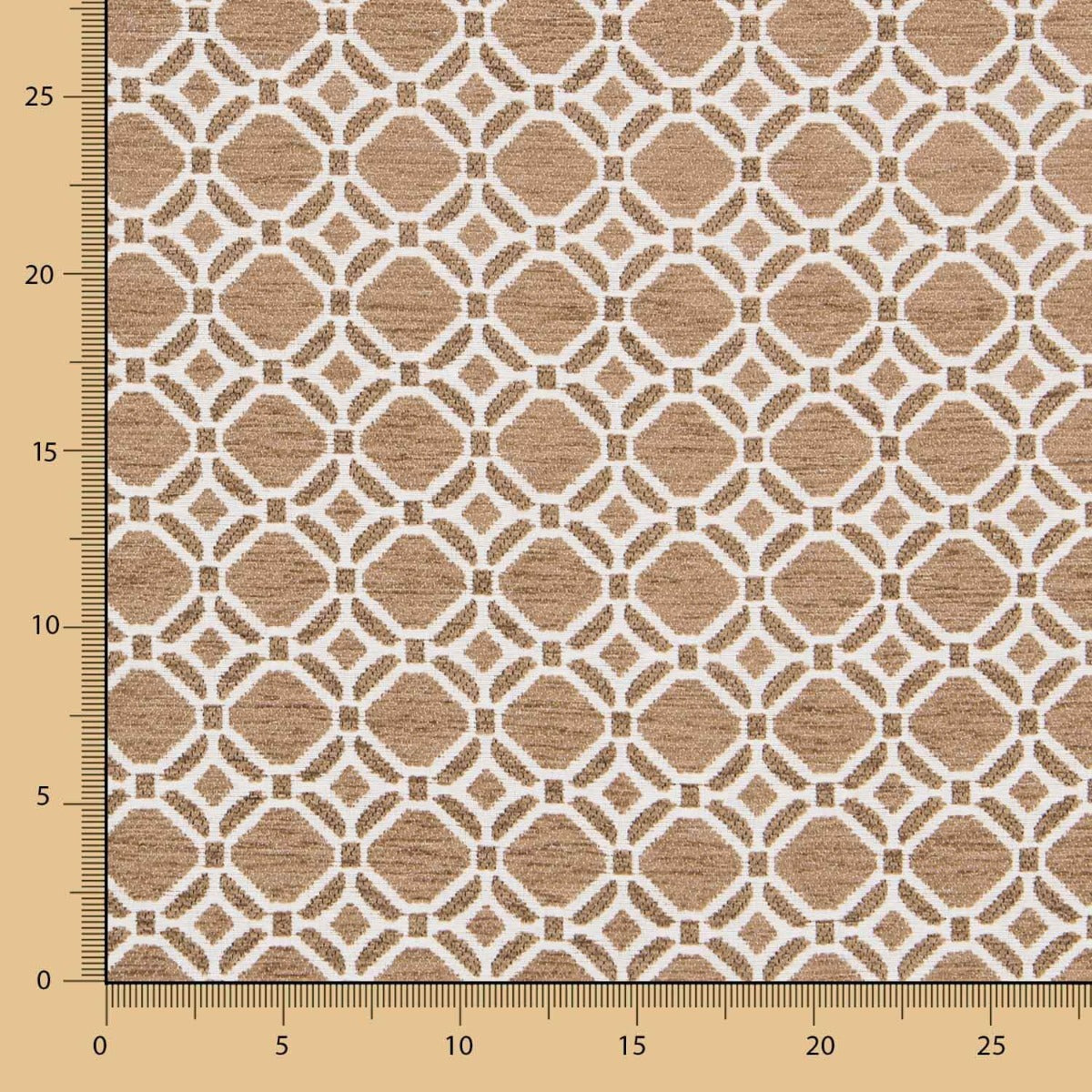Chenille-Polsterung Geometrisch Kamel - Ribes y Casals