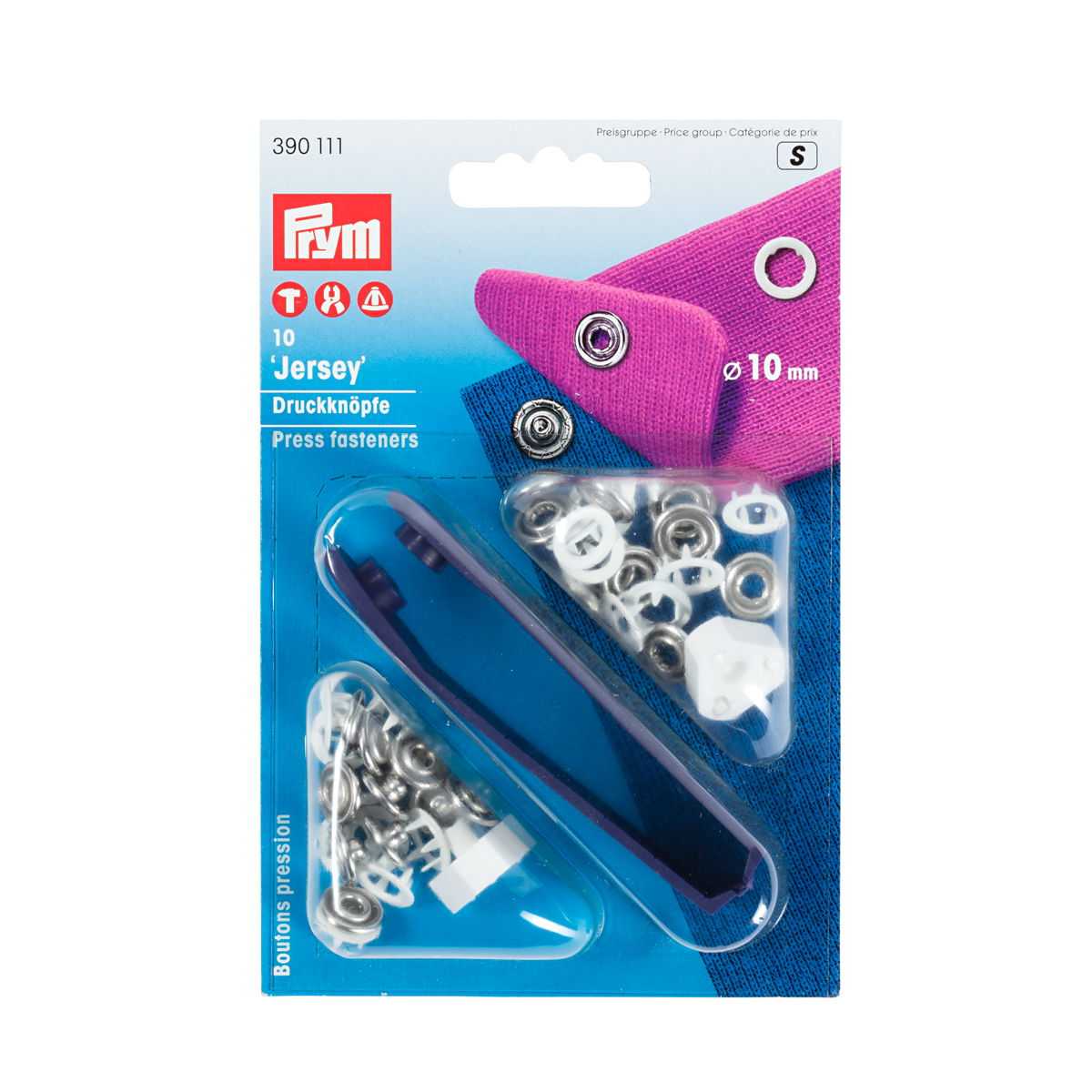 10mm Jersey-Verschlüsse Prym 390111 - Ribes y Casals