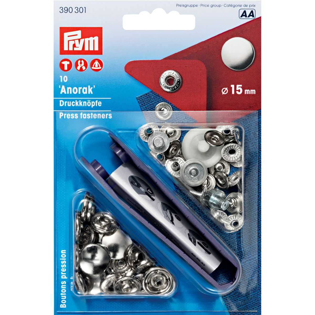 Druckknöpfe 15mm Prym 390301 - Ribes y Casals