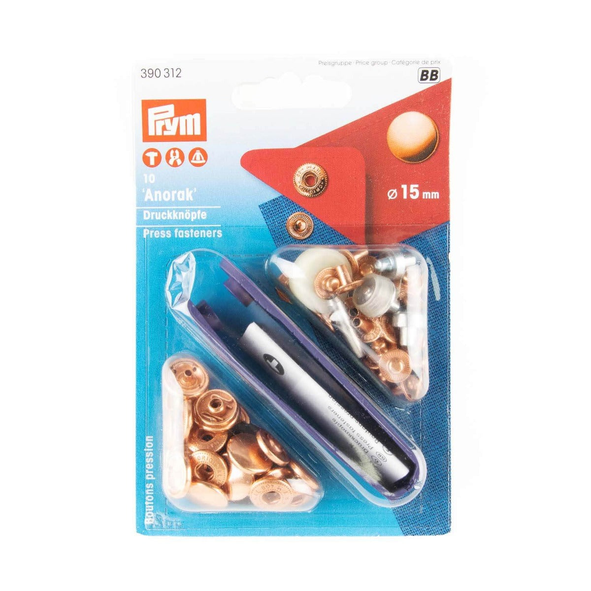 Druckknöpfe 15mm Prym 390312 - Ribes y Casals