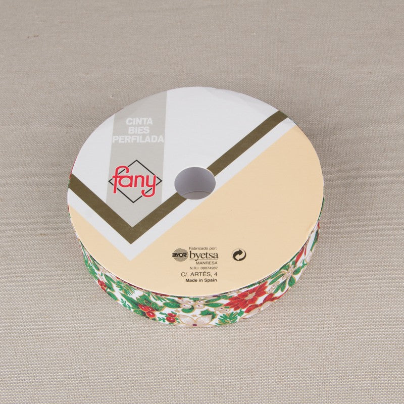 Weihnachten Bias Tape Weiß 30cm - Ribes y Casals