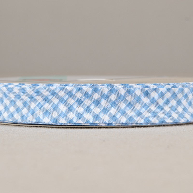 Vichy Bias Tape Hellblau 18mm - Ribes y Casals