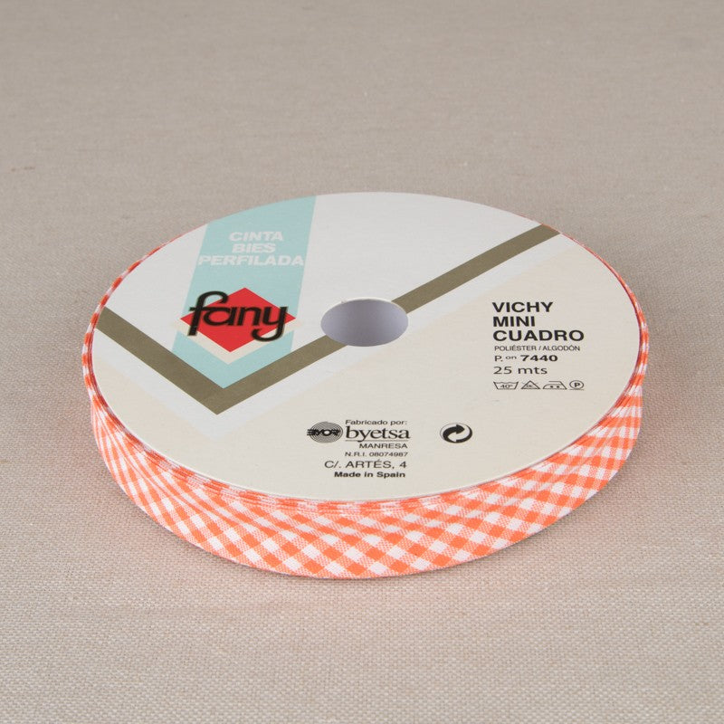 Vichy Bias-Band Orange 18mm - Ribes y Casals
