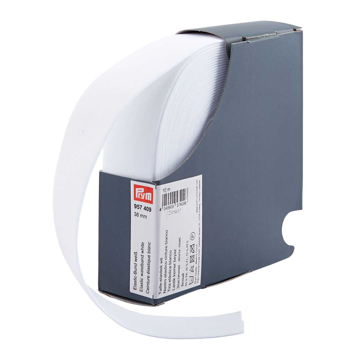 Elastisches Klebeband 38mm Prym Weiß - Ribes y Casals