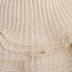 Garrucha plissierte Gaze Band 4'5cm Beige - Ribes y Casals