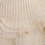 Garrucha plissierte Gaze Band 4'5cm Beige - Ribes y Casals