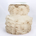 Garrucha plissierte Gaze Band 4'5cm Beige - Ribes y Casals