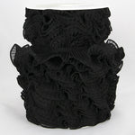 Garrucha plissiertes Gazeband 4'5cm Schwarz - Ribes y Casals