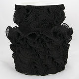 Garrucha plissiertes Gazeband 4'5cm Schwarz - Ribes y Casals