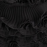 Garrucha plissiertes Gazeband 4'5cm Schwarz - Ribes y Casals