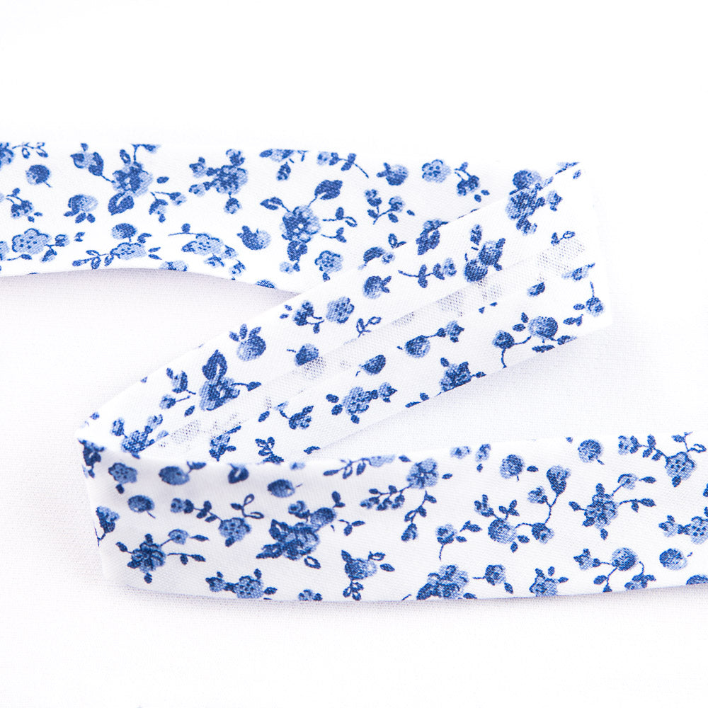 Bias Tape Blume Blau 18 mm - Ribes y Casals