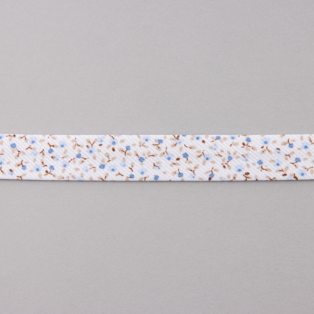 Bias Tape Blumen Blau 18 mm - Ribes y Casals