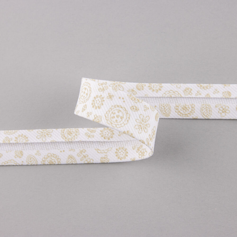 Bias Tape Beige Bögen 18 mm - Ribes y Casals