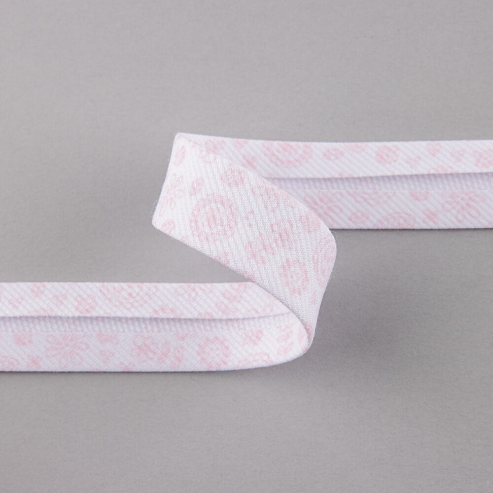 Bias Tape Blätter Rosa 18 mm - Ribes y Casals