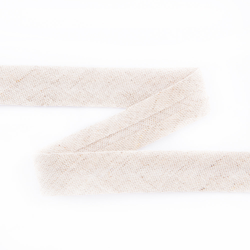 Bias-Leinenband Beige 18 mm - Ribes y Casals