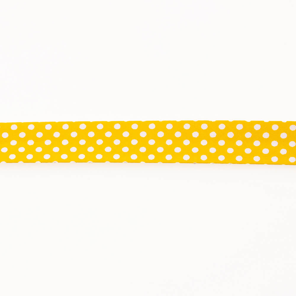Bias Tape Polka Dots Gelb 18mm - Ribes y Casals