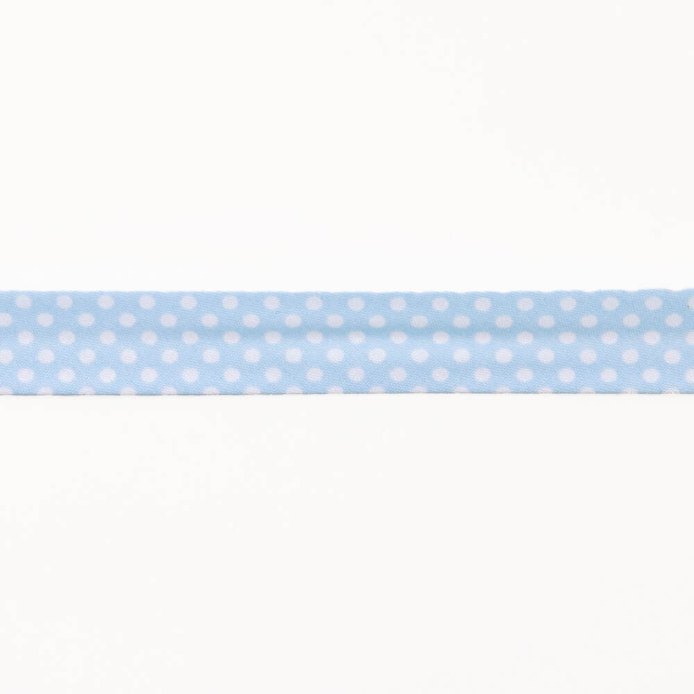 Bias Tape Polka Dots Hellblau 18mm - Ribes y Casals
