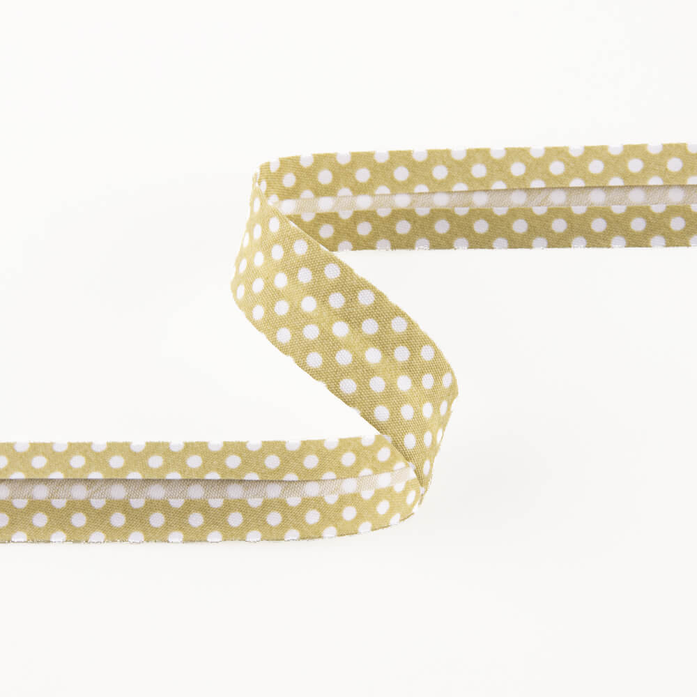 Bias Tape Polka Dots Beige 18mm - Ribes y Casals