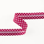 Bias Tape Maroon Polka Dots 18mm - Ribes y Casals